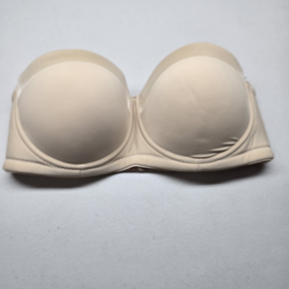Olivachel Women Bra 36DDDF Beige Strapless Underwired Push Up